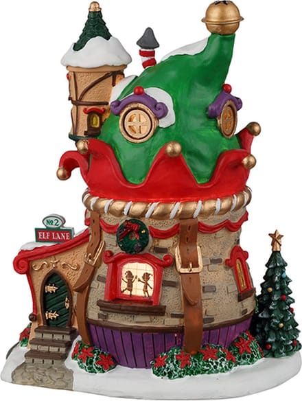 Lemax - No. 2 Elf Lane, B/o (3v) - Kersthuisjes & Kerstdorpen