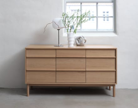 Dressoir Ponza Naturel Eiken - 140,2x43x75cm - 2 Planken