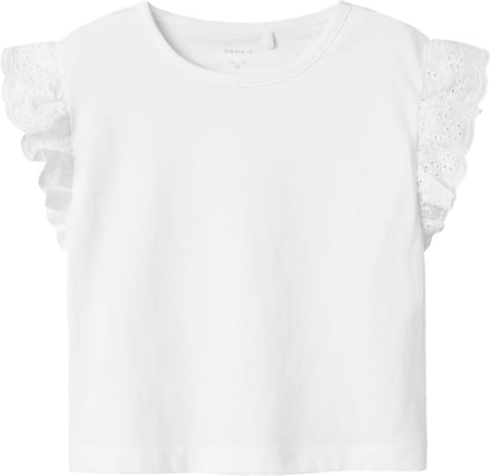 NAME IT NMFHREJAINE CAPSL SHORT NREG TOP PB Meisjes Top - Lucent White