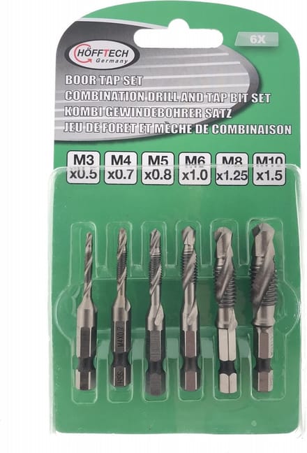 Hofftech Boor Tap Set - M3 t/m M10 - 6 Delig