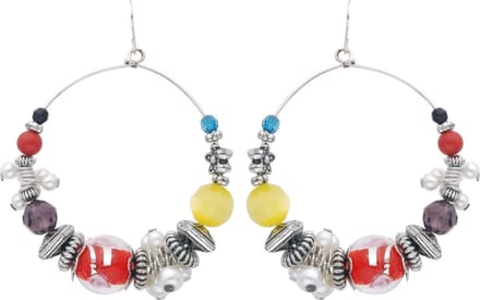 Behave - Oorringen - Kleurrijke boho oorbellen dames - Zomertrend - 6.5 cm
