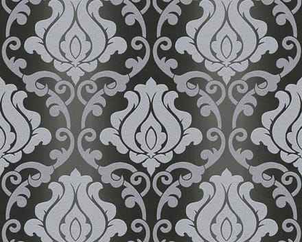 BAROK ORNAMENTEN BEHANG - Grijs Metallic Zwart - AS Creation Adelaide