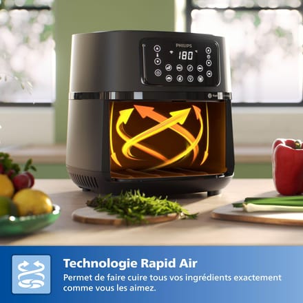 Philips Airfryer Connected 5000 Series - HD9285/93 - 7,2 liter (XXL) - Heteluchtfriteuse - RapidAir - Quickclean - Met bakvorm