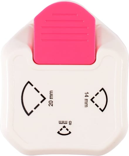 Vaessen Creative Pons - Hoekpons en 3 in 1 Label Pons 8, 14, 20 mm - Ivoor