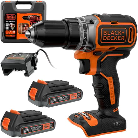 BLACK+DECKER 18V Brushless schroefboormachine - BL186K1B2-QW