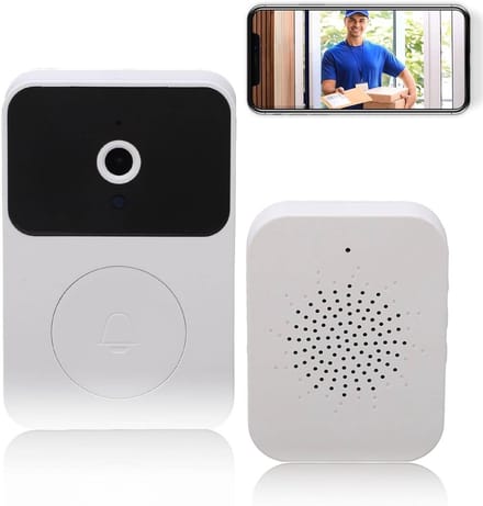 Draadloze Deurbelcamera - Videodeurbel Camera - Veiligheid Thuis - Ingebouwde Batterij - 130 gram - Zwart
