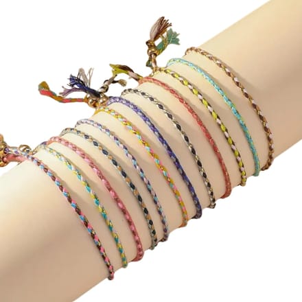 Nivard Armband - Staal - Nep Zilver - Dames - 12 St - Gemengde Kleuren