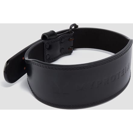 Myprotein premium lederen halterriem - Zwart - Medium (27-36 Inch)