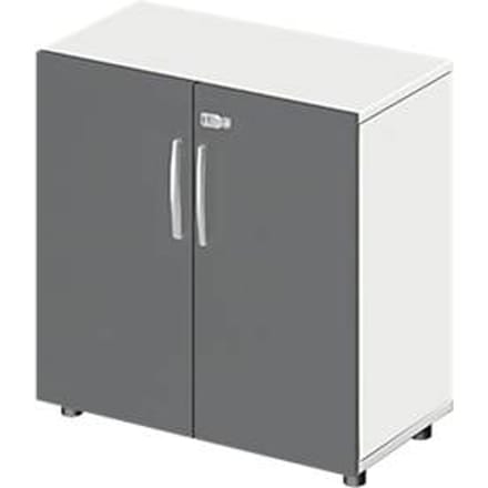 Schäfer Shop Select LOGIN kast, 2 dossierhoogtes, B 800 x D 420 x H 788 mm, wit/grafiet