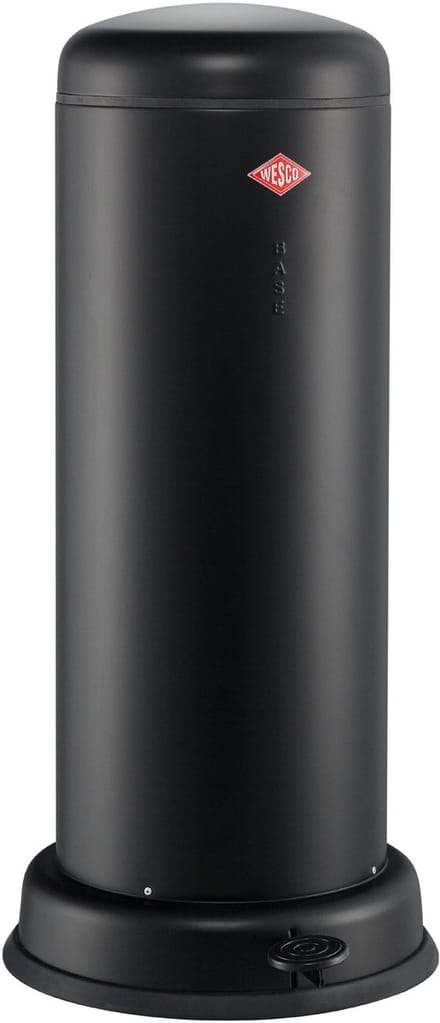 WESCO Big Baseboy Prullenbak met Soft Close | 30 Liter | Metaal - Matzwart | Pedaalemmer