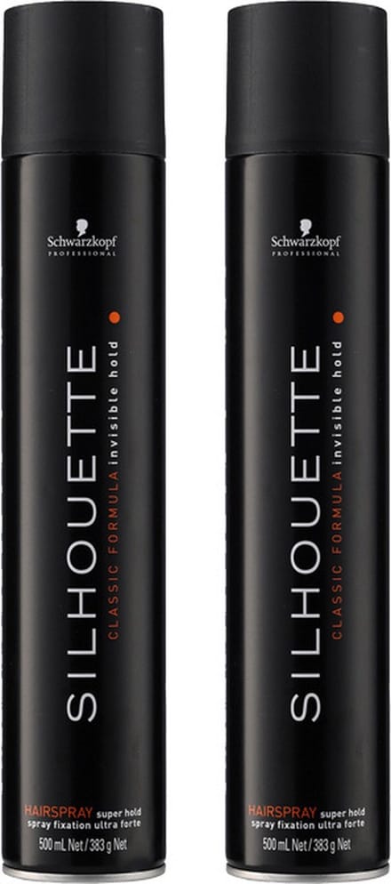 2x Schwarzkopf Silhouette Super Hold Spray 500ml