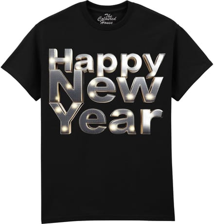 Happy New Year - Silver The Coloured House T-shirt S