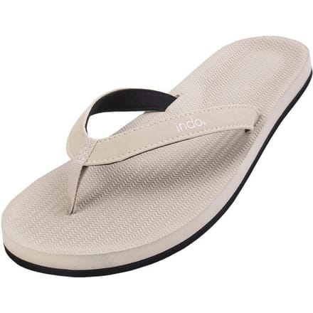Indosole Slippers Zeetzout Essential Flip Flops - Sea Salt (M9) white