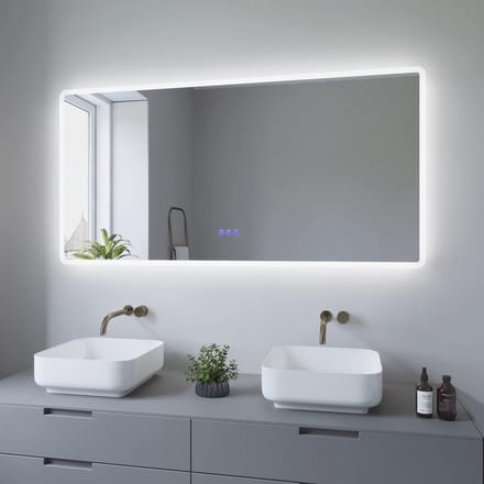 Badkamerspiegel met Verlichting en Dimbare LED - 140x70 cm