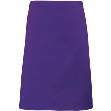Premier Unisex Volwassenencollectie Halflang Taille Schort (Paars)