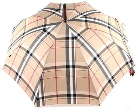 Knirps paraplu Chestnut Long Check Beige