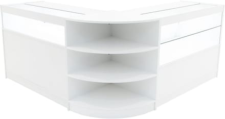 Harmonia led-winkeltoonbankset - wit - 120/120/60 cm - led-verlichting
