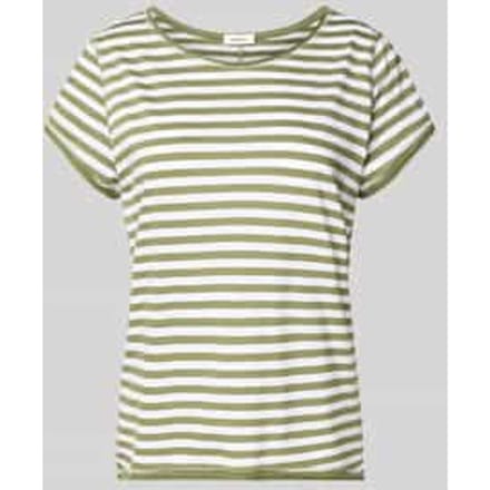 s.Oliver - female - T-shirt met gerolde randen en vlamgarenstructuur