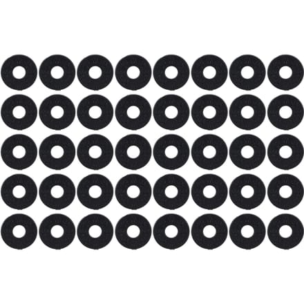 Lot de 40 joints de sangle de guitare, boutons de ceinture de basse, blocs antidérapants, rondelles de blocage en PE de remplacement black