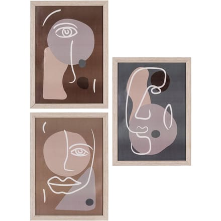 Madison Natural Frameset - Set van 3 - House Nordic - Fotokaders - Bruin - MDF; Glas