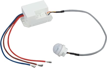 Mini Bewegingsmelder - Infrarood Sensor - Automatische Verlichting - Geïntegreerde Schemeringssensor - 6 Meter Bereik - Wit