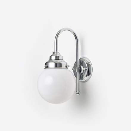Wandlamp Bol Ø 15 Meander Chroom - Art Deco Trade
