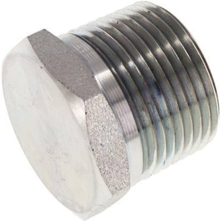 1'' NPT Buitendraad Verzinkt Stalen Plug met Buitenzeskant 140 Bar - FL1-M-EZ-100N-E