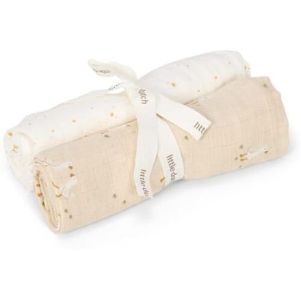 Little Dutch hydrofiele luiers Little Goose 2 stuks Beigebrown unisex