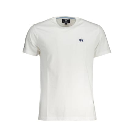 La Martina Bianco Katoenen Heren T-Shirt
