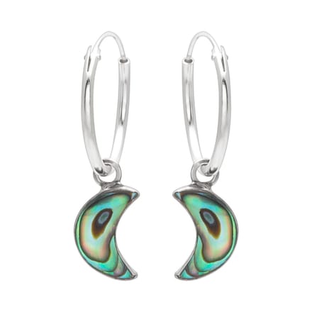 WeLoveSilver - zilveren oorringen - abalone hanger - stijlvol ontwerp