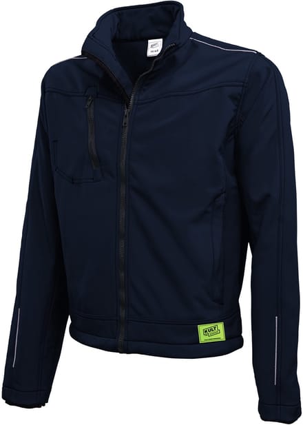 TMG KULT WORKER SOFTSHELL Softshell Werkjas HEREN Veiligheidsjas Marineblauw - Winddicht - Waterafstotend - Ademend