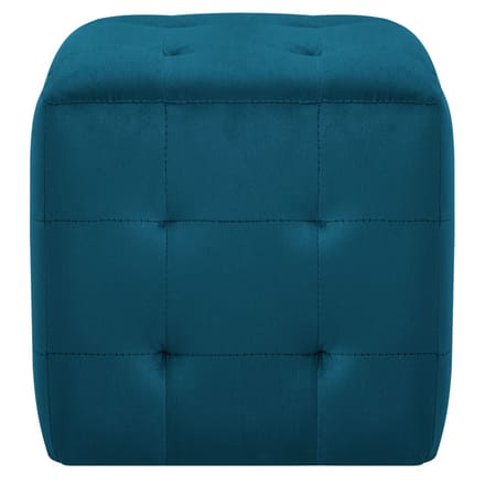 vidaXL - Nachtkastjes - 2 - st - 30x30x30 - cm - fluweel - blauw