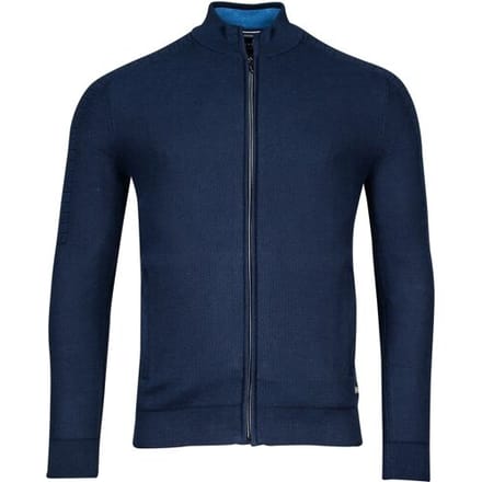 Baileys Vest Cardigan Zip Allover Structure Dark Blue / male