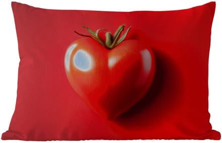 Buitenkussens - Tuin - Tomaat - Rood - Hart - 50x30 cm