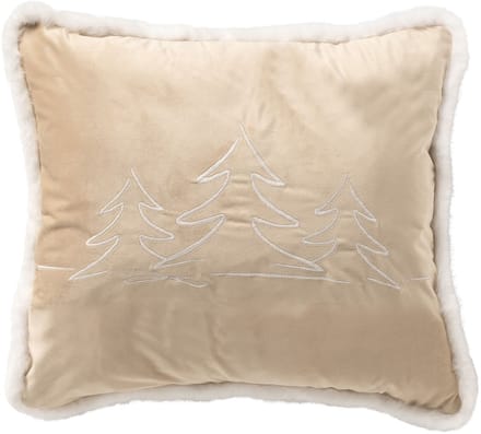 ARBRE - sierkussen 45x45 cm - kerst - Bleached Sand - beige