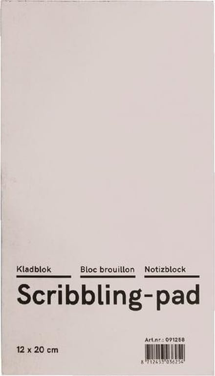 Kladblok budget 12x20cm - pak 10 stuks