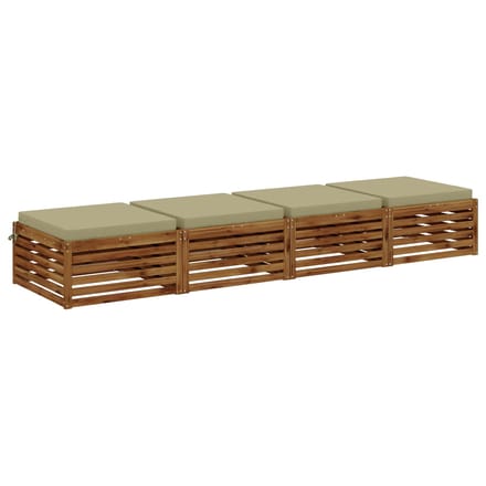 vidaXL - 4-Piece - Zitkussens - SOEST - 4 - st - 100% - Polyester - Lichtgroen