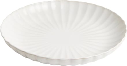 Lavandoux - Dinerbord - Geschulpte - Ø 27 cm - Gebroken Wit - Set van 4