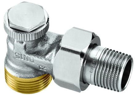 IMI Hydronic Engineering HEIMEIER Koppeling Regutec, G 3/4 AG hoekvorm, DN 15, roodgietijzer vernikkeld, 0365-02.000