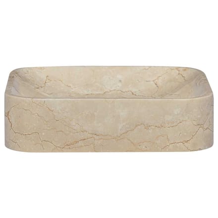 vidaXL - Gootsteen - 40x40x10 - cm - marmer - crèmekleurig
