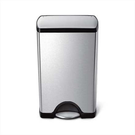 Simplehuman Klassieke Rechthoekige Pedaalemmer - 38 Liter - Geborsteld RVS