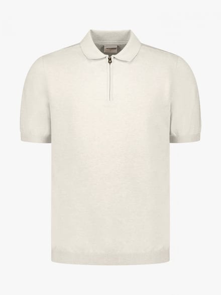 No Excess Pullover short sleeve polo zip mela desert