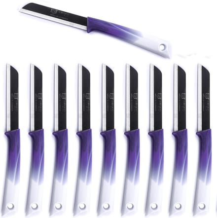 Solingen Schilmesje Duits Rvs Paars/Wit - 19,5 cm. met beschermhoes - 10 stuks