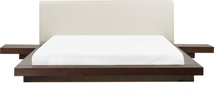 ZEN - Futon tweepersoonsbed - Donkerbruin - 160 x 200 cm - MDF