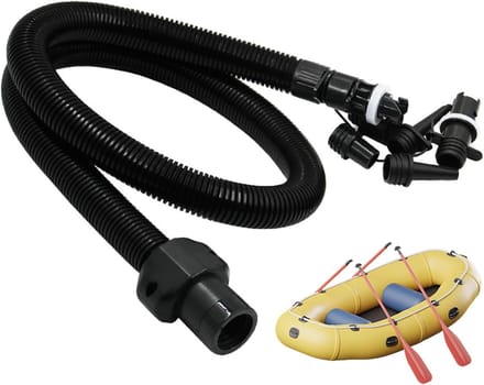 Pomp Adapter Kit - Ventiel Adapters - Opblaasbare Watersport - Inclusief 6 Adapters - 1 Meter Slang - Veelkleurig