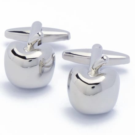 Manchetknopen - Appel Appels Fruit Zilver