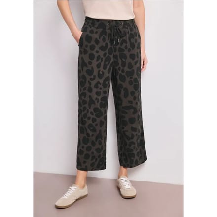7/8 Broek met wijde pijpen in Loose Fit met print