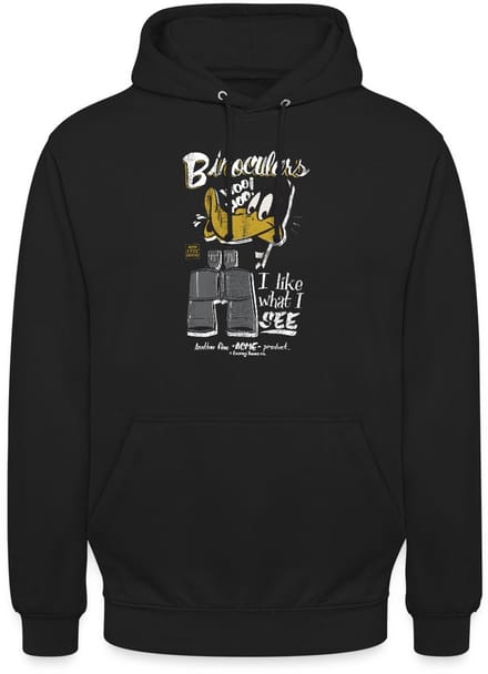 Looney Tunes Daffy Duck Binoculars Hoodie Unisex