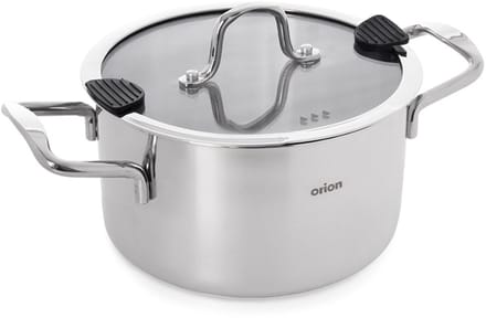 Kookpan Edelstaal met Deksel 22 cm, 4,3 l - Kookpot - Soeppan