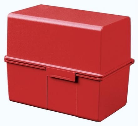 Kaartenbak HAN A8 incl.100 Kaarten+tab A-Z rood